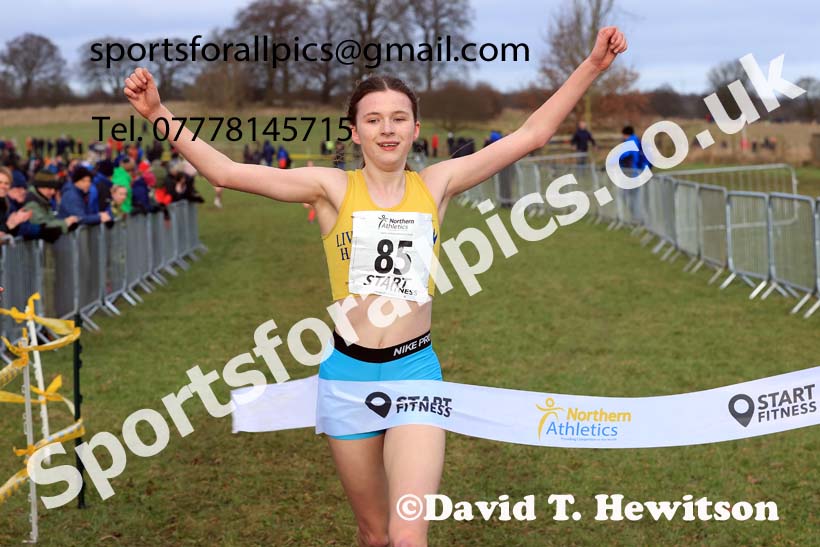 Girls Under-15s 2024 Northern Cross Country Champs., Sedgefield. Photo: David T. Hewitson/Sports for All Pics